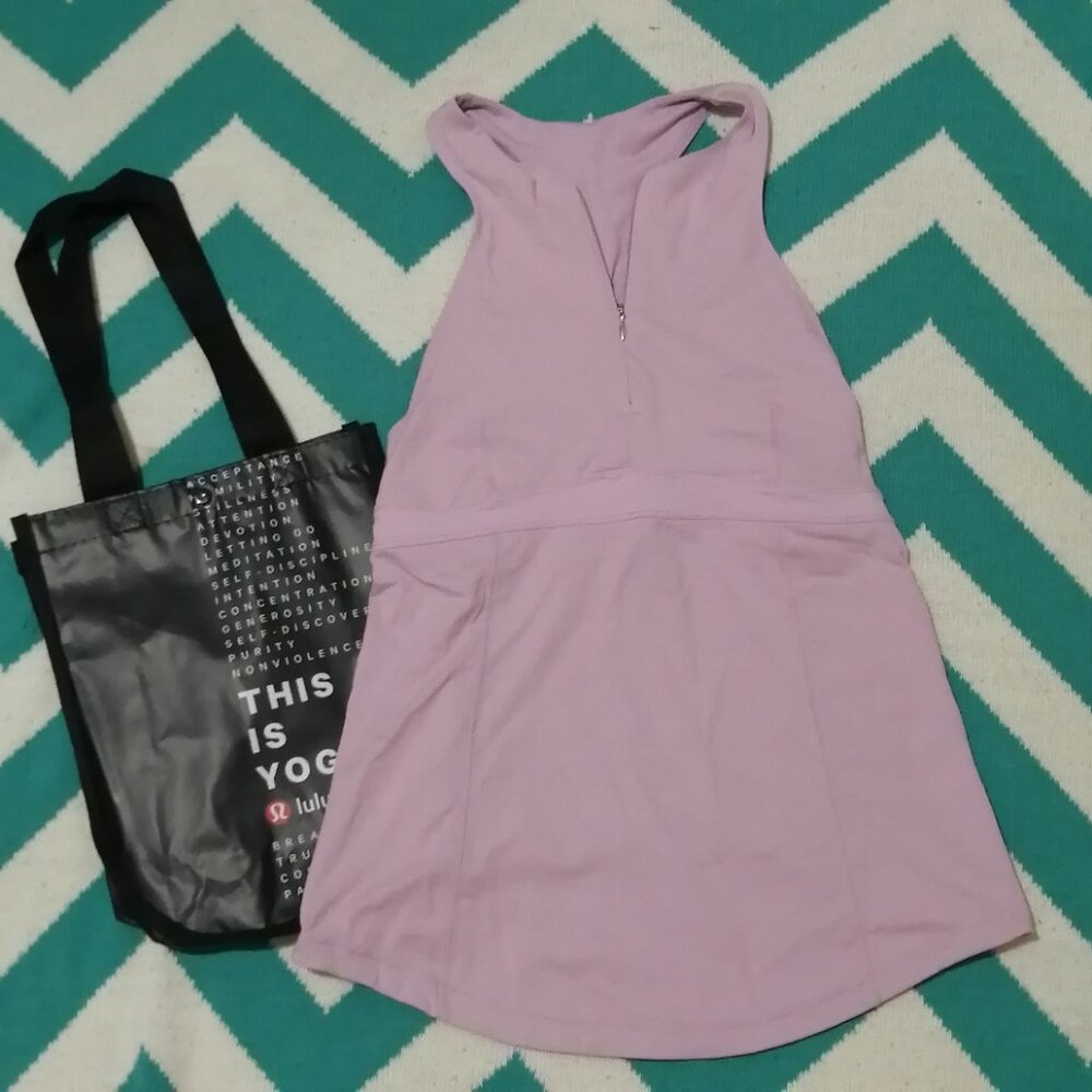 🇨🇦 Lululemon Zippy Run Tank in Rose Quartz + FREE Lulu Reusable Tote!